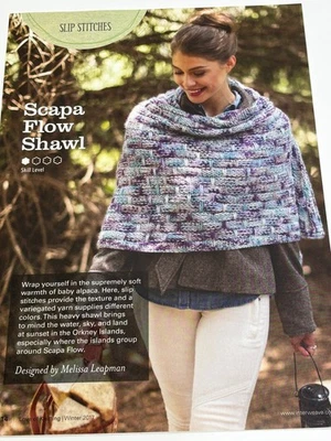 Scapa Flow Shawl Knitting Pattern 22.5in x 70in Magazine Pages - Image 1 of 3