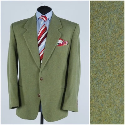 Mens Italian Tweed Jacket 42S UK FRANCIS & WILLIAM Green Wool Sport Coat Blazer - Image 1 of 4