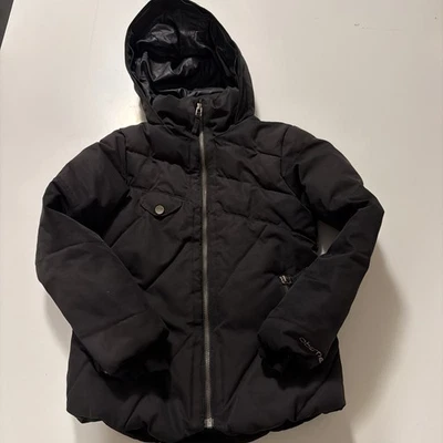 Obermeyer NUEVO CON ETIQUETAS Adolescentes NIÑAS TALLA S 8 Chaqueta Aislante Esquí Invierno Capucha Negro Foto 1 de 4