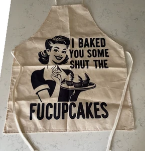 Lustige Leinwandschürze Kochschürze Ich habe dir etwas zugeschaltet die Fucupcakes - Bild 1 von 1