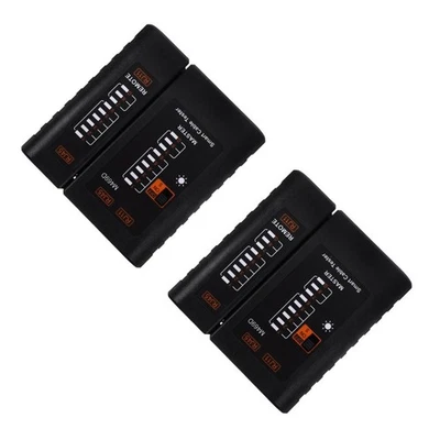  2 Pieces Netzwerk Prüfgerät Lan Kabel Prüfer Telefonleitungstester - Bild 1 von 4