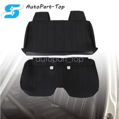 Cubiertas de asiento de banco envolventes completas negras para camioneta Toyota Hilux 1987-1994 NUEVO Foto 1 de 4