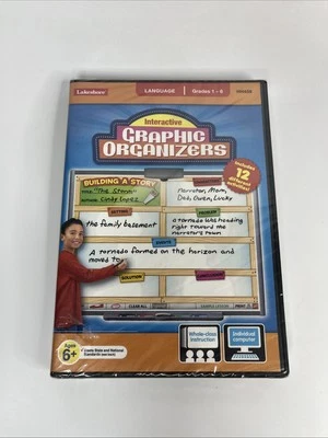 Lakeshore - Interactive Graphic Organizers - Language Grades 1-6 (PC CD ROM) NEW - Image 1 of 3