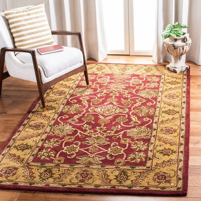 Golden Jaipur Collection 3' x 5' Burgundy / Gold GJ250C Handmade Traditional ... - Image 1 of 4