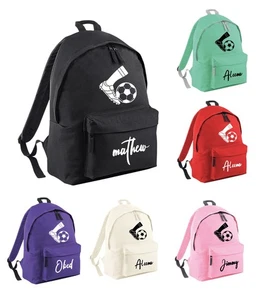 Mochila Personalizada con Nombre Estampada de Fútbol, Mochila Escolar Unisex de Regreso a la Escuela para Niños - Imagen 1 de 30