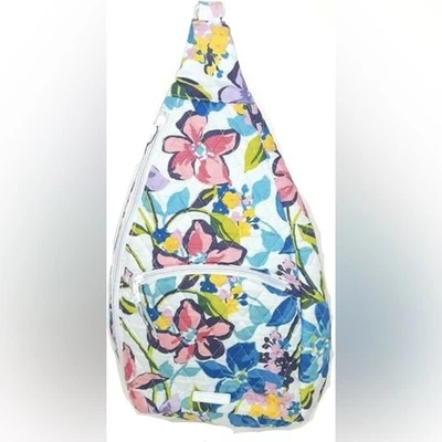 Mochila Vera Bradley Essential Sling Marian Floral Azul Foto 1 de 4