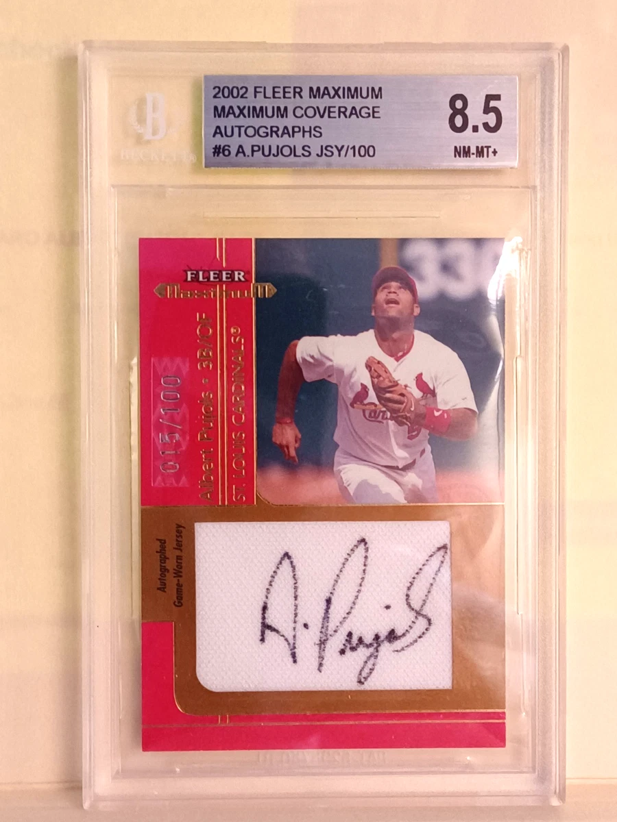 Fleer Albert Pujols Autographed Baseball Trading Card Singles for