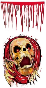 Bloody Horror-SKELETON SKULL TOILET COVER-Halloween Pirate Bathroom Decorations - Picture 1 of 7