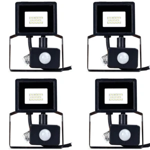 FARO LED CON SENSORE DI MOVIMENTO 10W SMD NATURALE IP65 ESTERNO 4P - Foto 1 di 6