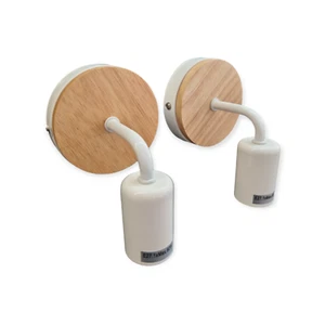 Jinyu Indoor Wall Light 2 Pack, E27 Bulb Fitting Vintage Wall White - Picture 1 of 9