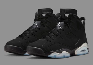 Air Jordan 6 Retro Chrome Black Silver AJ6 AJVI DX2836 001 Men's Shoe Size 12 - Picture 1 of 14