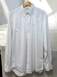 Yves Saint Laurent Shirt YSL Button Mens Long Sleeve White Vintage M Size UK - Picture 1 of 24
