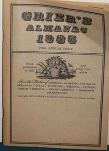 Vintage Grier’s Almanac 1985 Good Condition - Picture 1 of 6