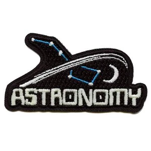 Glow in the Dark Astronomy Patch Galaxy Embroidered Iron On - Picture 1 of 3