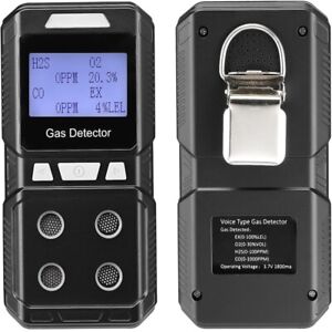4 in 1 Gas Detector Monitor Gas Meter Tester Air Quality Analyzer Rechargeable