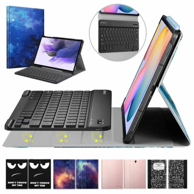 Bluetooth keyboard Case Cover + Bluetooth Keyboard For Samsung Galaxy Tab Tablet - Image 1 of 4