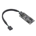 USB Hub USB Splitter USB2.0 9Pin to Dual 9Pin Hub Adapter Riser Motherboard1455