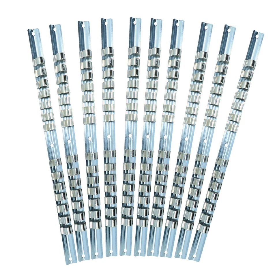 3/8” Or 1/2” Drive Socket Rail Storage Holder Organiser Clips 14 Clips per Rail - Image 1 of 1