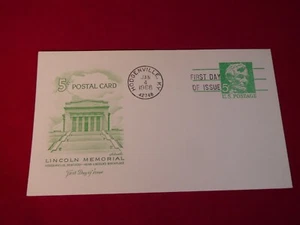 #UX55 "Abraham Lincoln" Mint Postal Card / First Day of Issue 1968 (Artmaster) - Picture 1 of 3