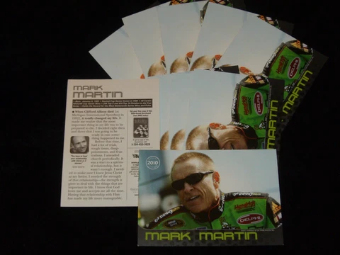 LOT OF 10 2010 SPECIAL EDITION MARK MARTIN GO DADDY POSTCARD 3 1/2 X 5 Cover