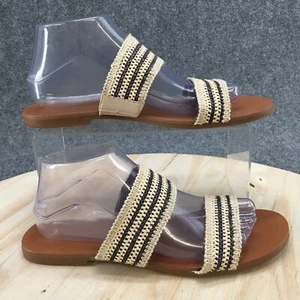 Sandalias para mujer Vince Camuto 9 M Rhonda deslizantes planas bronceadas doble banda informales - Imagen 1 de 11