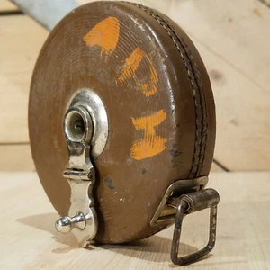 Lufkin 50 Ft. Ruler Co. Leder Stoffband Vintage - Swanky Barn - Bild 1 von 12