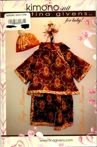 Traje Kimono para Bebé Patrón de Costura por Tina Givens TG-K5029 Talla 3--18 Mos - Imagen 1 de 2