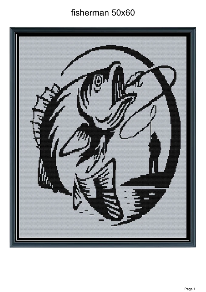 Fisherman blanket pattern, 50x60", written and graph pattern included - Image 1 of 1