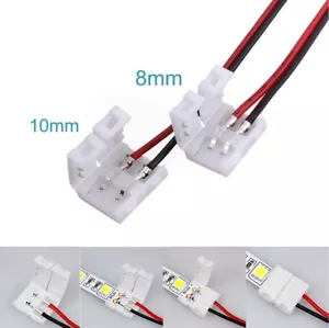 Cable Conector A Presilla Tira LED 5050 10mm 8mm 2-4 Perno RGB Bobina Fusión - Imagen 1 de 4