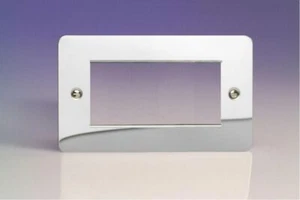 Varilight XFCG4 DataGrid Plate, ultraflat polished chrome, 4 grid spaces - Picture 1 of 2
