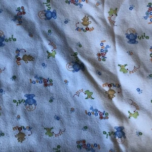 Carter's Blue Child of Mine Baby Blanket Lovable Cutie ABC Monkey Frog Ant Bug - Picture 1 of 4