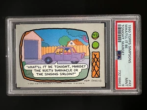 1990 Topps Simpsons #42 - What'll It Be Tonight, Marge? - PSA 9 - Picture 1 of 3