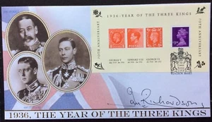 House of Cards Actor, IAN RICHARDSON Signed 31.8.2006 Year Of Three Kings FDC - Picture 1 of 12