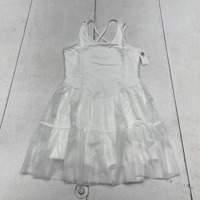 Antiguo Vestido Azul Marino Niñas Mediano 8 Blanco Tul Falda Ballet Danza Leotardo X Espalda Foto 1 de 4