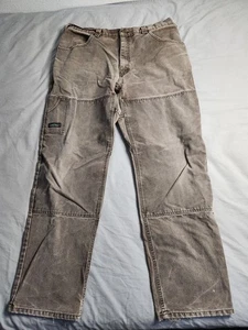 Vintage Arborwear Double Knee Canvas Pants Mens Size 38x33 Brown Workwear USA - Picture 1 of 10