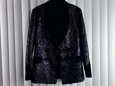 Chaqueta Esmoquin Terciopelo Jacquard Barroco DOLCE & GABBANA G2NP8T Color S8362 T46 Foto 1 de 4
