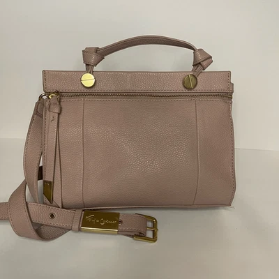 Cartera Bandolera Foley + Corinna Taupe con Imitación Dorada e Imitación Cuero Foto 1 de 4