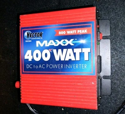 Vector MAXX SST 400 watt DC to AC POWER INVERTER VEC024 800 Watt PEAK 12V - Used - Image 1 of 4