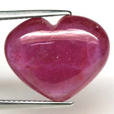 15.81 CT. Heated Red Ruby Madagascar Heart Cabochon - Image 1 of 4
