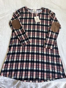 Grace & Emma NWT Dress L Plaid - Picture 1 of 5