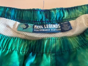 Reel legends boys XL 16 blue and green swim trunks - Picture 1 of 5