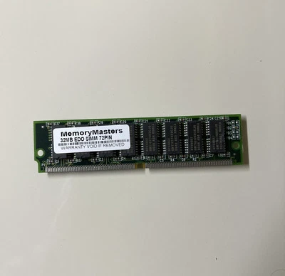 32MB 72pin SIMM MEMORY 8x32 WITHOUT (non) PARITY EDO 60NS 5V RAM - Image 1 of 2
