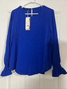 Dokotoo Long Sleeve Shirts for Women Fashion Fall Ruffle Bubble Size M - Picture 1 of 8