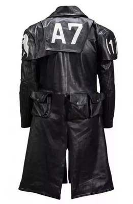 Men's Fallout New Vegas NCR Ranger Coat A7 Veteran Cosplay Black Leather Trench - Image 1 of 3