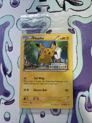 Build a Bear Pokemon Card Pikachu Promo Trading Card TCG SEALED NEW - Image 1 of 2