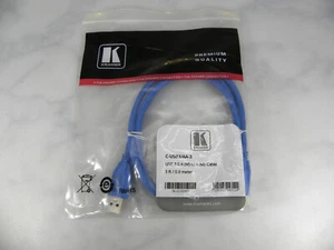 KRAMER USB 3.0 Type A Male to A Male Data Cable Lead - BLUE 0.9 M UK SELLER #128 - Picture 1 of 2