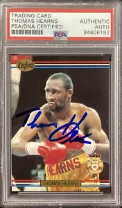 Thomas Hitman Hearns Signed 1991 Ringlords #17 Card Boxing Autograph PSA/DNA