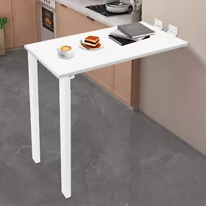 Folding Dining Table Wall Mounted Table L-shape Learning Home Hanging Table - Picture 1 of 15