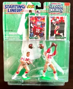 SF 49ers Joe Montana and Jerry Rice 1997 Classic Doubles QB Club Starting Lineup - Picture 1 of 2