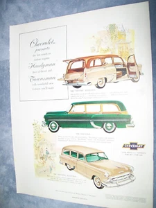 1953 Chevrolet Chevy Townsman 210 & 150 Handyman Station Wagon large-mag car ad - Afbeelding 1 van 1